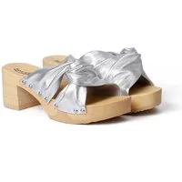 Softclox HORTENSIA Shiny Softnappa silber (natur) Pantolette
