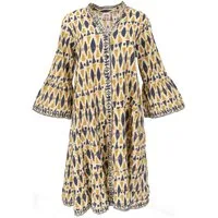 Guru-Shop Midikleid Boho Baumwoll Maxikleid, oversize Sommerkleid -.. alternative Bekleidung