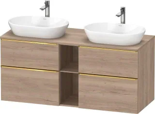 Duravit D-Neo Konsolen-Waschtischunterbau wandhängend 1400x550x664 Az 2 Ei mr Mt DE4970B34550000