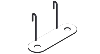 Giese Highbord schwarz matt mit Schichtstoff (HPL) in weiss, 30455-14 30455-14