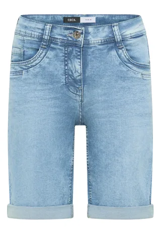 CECIL - Slim Leg Jeansshorts im Casual Fit authentic used wash - Gr. - 30