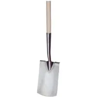 Floraworld Spaten, Gärtnerspaten mit Esche-T-Stiel Länge 80 cm