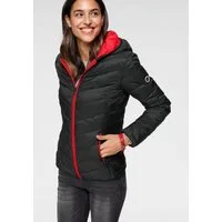 KangaROOS Steppjacke (1-St) mit Kapuze, figurbetonte Passform, hüftbedeckende Länge