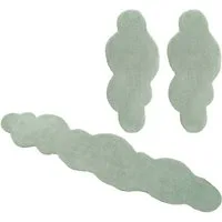 OTTO home Bettumrandung Microfaser Teppich Magong, besonders weich, sehr feiner Flor, Höhe 30 mm, (3-tlg), Wolkenform, uni Bettvorleger, Läufer-Set, Schlafzimmer, Kinderzimmer