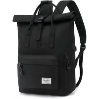 TAN.TOMI Freizeitrucksack Schulrucksack für Damen Herren, Laptop Rucksack 15,6 Zoll mit Rolltop, Cityrucksack Daypack Laptopfach und Weit Öffenbar