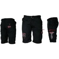 Geographical Norway Shorts Herren Cargo Shorts kurze Hose Short Bermuda knielang Parodi + Gürtel