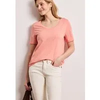STREET ONE V-Shirt mit abgerundetem V-Ausschnitt