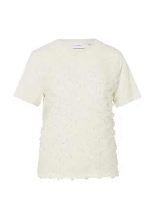 comma - T-Shirt creme - Gr. - 42