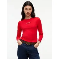 Tommy Jeans Langarmshirt TJW SLIM CLASSIC LOGO LS TEE Baumwollmischung, slim fit