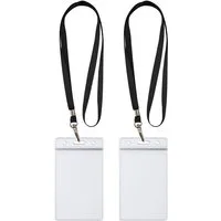 WEBBOMB Schlüsselanhänger 2x Ausweishalter ZIP Kartenhalter komplett mit2x Lanyard Schlüsselband