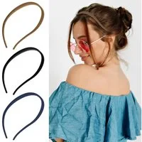 Zaewry Haarband Flex-Haarreifen ohne Druck,Haarband,Dünne Haarreifen, Mattes Finish,Rutschfest mit Zähnen, 3-tlg., Haarreif für Brillenträger,Sonnenbrille Haarreifen