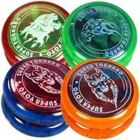 com-four Spiel YoYo mit Blinklicht, LED Yo Yo - Anfänger YoYo zum Erlernen cooler Tricks
