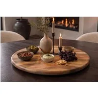 riess-ambiente Dekoteller SERVANT 50cm natur - Mango, Massivholz, drehbar, rund, handgefertigt (Einzelartikel, 1 St), Natürliche Servierplatte - ideal als Ablage für Deko oder Getränke