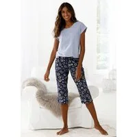 Vivance Dreams by Lascana Capri-Pyjama (Set, 2 tlg) mit gemusterter Schlafhose