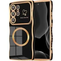LuxusKollektion Handyhülle Handyhülle S25 Ultra MagSafe Silikon Samsung galaxy S25 Ultra Schwarz