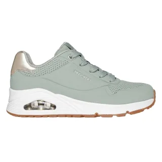Skechers - "Uno Stand On Air" Sneaker für Damen, Keilabsatz (Salbei/Gold metallic)