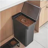Yamazaki Futterbehälter Tower Hundefutter Aufbewahrung Box luftdicht Hundefutterbox Hund, Kunststoff, Aufbewahrung für Trockenfutter, Box für 12kg, luftdicht verschließbar