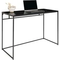 House Nordic Schreibtisch in Schwarz, Melamin - 100x75x45cm (BxHxT)