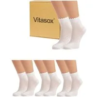 Vitasox Basicsocken für Kinder - Mädchensocken, Filetsöckchen extra fein 27-30 (3-Paar) besonders feines Material, sehr edel und filigran