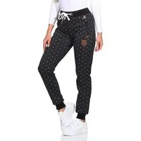 Aurela Damenmode Jogginghose Thermo Jogginghose Damen gefütterte Sporthose Anker Kordelzug Warmes Innenfleece, mit Gummibund & Kordelzug