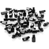 Poppstar Schrauben-Set Mainboard-Abstandshalter #6-32 x 6,5+4, (50 St), Motherboard-Standoffs mit M3 Innengewinde