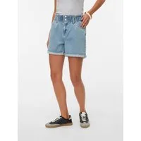 Vero Moda Jeansshorts VMLYRA HR PAPERBAG SHORTS MIX Baumwollmischung, loose fit