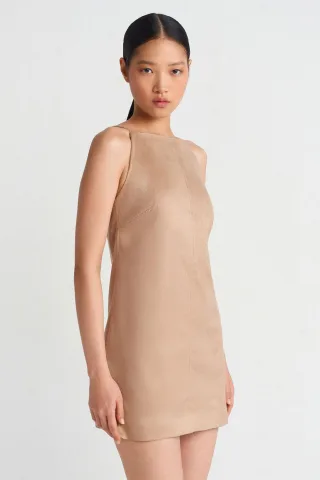 Ärmelloses Minikleid mit Reißverschluss