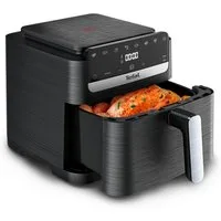 Tefal Heißluftfritteuse EY8618 Easy Fry Mega Compact, platzsparendes Design, 7,5 L, 8 Portionen, intuitiver Touchscreen