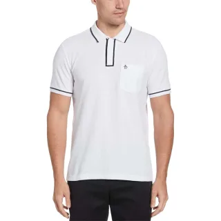 Original Penguin - "Earl" Poloshirt für Herren, Bio-Baumwolle, kurzärmlig (Weiß)