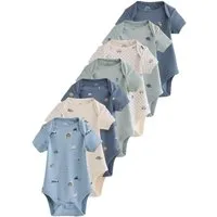Next Kurzarmbody Kurzärmelige Baby Bodysuits im 7er-Pack (7-tlg)