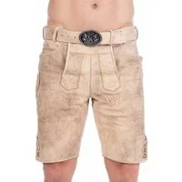 Maddox Trachtenlederhose Lederhose Herren kurz - RONN - natur antik