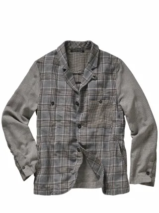 hannes roether Herren Sakko stra32paze Grau Obermaterial 1: 70 % Baumwolle, 30 % Leinen, Obermaterial 2: 48 % Baumwolle, 30 % Leinen, 15 % Polyester, 7 % Viskose