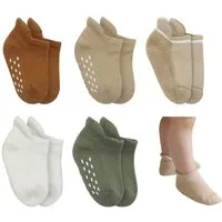bistyle Sneakersocken (4er Pack) Frottee ABS für Babys Jungen Mädchen Babysocken Kurzsocken (Set, 4-Paar, 4er-Pack) Anti-Rutsch, Plüsch, GOTS zertifiziert 6-12 Monate bis 2-3 Jahre