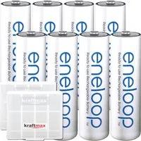 eneloop 8er Pack Panasonic Eneloop AA / Mignon Akkus - in Kraftmax Akku Box Akku-Set