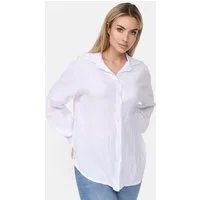 Worldclassca Hemdbluse Worldclassca Musselin Bluse Tunika Sommer Langarm Oberteil Einfarbig Neue Kollektion - Stilvolle und gemütliche Mode für Damen