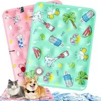 Srvillg Hundematte Kühlmatte Hund Katze 2 Stück Kühlmatte für Hunde 40 x 50cm