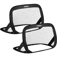 relaxdays Pop-Up Target Fußball Pop Up Tore 2er Set