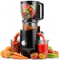 CkeyiN Pro Entsafter für Ganze Obst und Gemüse,Slow Juicer mit 148MM Breite,Juicer Machine, 300 W, mit 550 ml-Becher,Spülmaschinenfest & Abnehmbare Teile