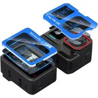 Wigento Displayschutzglas Kamera für Insta360 Ace Pro 2 Set 3x mit Anbringhilfe 9H Hartglas für Insta360 Ace Pro 2, Full Cover, Anbringhilfe
