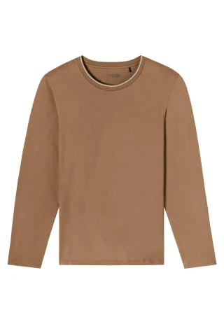 SCHIESSER - Langarmshirt Rundhals whisky - Gr. - 48
