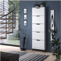 Vicco Schuhkipper Luca, Weiß, 59 x 192 cm mit 5 Kippfächern (1 St)