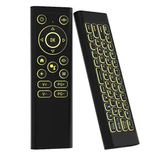 X9 Air Mouse 2.4G+bluetooth Voice Remote Control with Backlit Keyboard 4000mAh Rechargeable Dual Mode Remote Control for