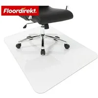 Floordirekt Bodenschutzmatte Bürostuhlunterlage Secura 80×118 cm transparent – 5 mm bruchsicher, rutschfest, geräuschdämmend, kratzfest, 1-St., für Parkett, Laminat, Teppich & Homeoffice, Leicht zu reinigen, geruchsneutral