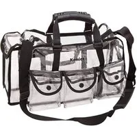 LA CUTE Kosmetiktasche Make-up-Tasche, transparent, mit Außentaschen und Schultergurt (Komplettes Kosmetik-Organizer-Set mit vielseitigen Fächern., Transparente Make-up-Tasche mit 6 Außentaschen und Schultergurt), Transparente Make-up-Tasche 6 Außent