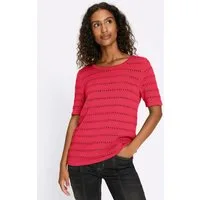 heine Strickpullover Ajour-Pullover Kurzarm Ajour