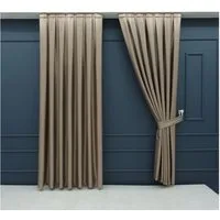 Gardinen by Justyna Vorhang 2er Seiten Schal Set Blackout (4 St), Kräuselband, verdunkelnd, Polyester, Blackout, Verdunkelung, blickdicht, wärmeisolierend, pflegeleicht