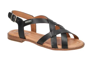 Pikolinos W0X-0556ST Damen Sandalette schwarz ALGAR Echtleder Blockabsatz