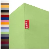 r-up Spannbettlaken Beste 90x200 bis 220x240cm erhältlich! 230 g/m², Baumwolle, Gummizug: fest eingenähtes dauerelastisches Rundumgummi, (1 Stück), (90x200-100x220, 15-35cm Matratzenhöhe, grün)