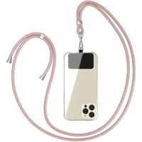 EAZY CASE Handykette Universal für jedes Smartphone zum Umhängen, Handy Kordel plus Handband Universal passend Schwarz Rosé Rosegold