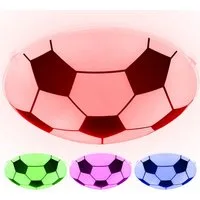 GLOBO LIGHTING Dekolicht, Leuchtmittel inklusive, Warmweiß, Kinder Decken Lampe DIMMBAR Fußball Glas Leuchte FERNBEDIENUNG im Set